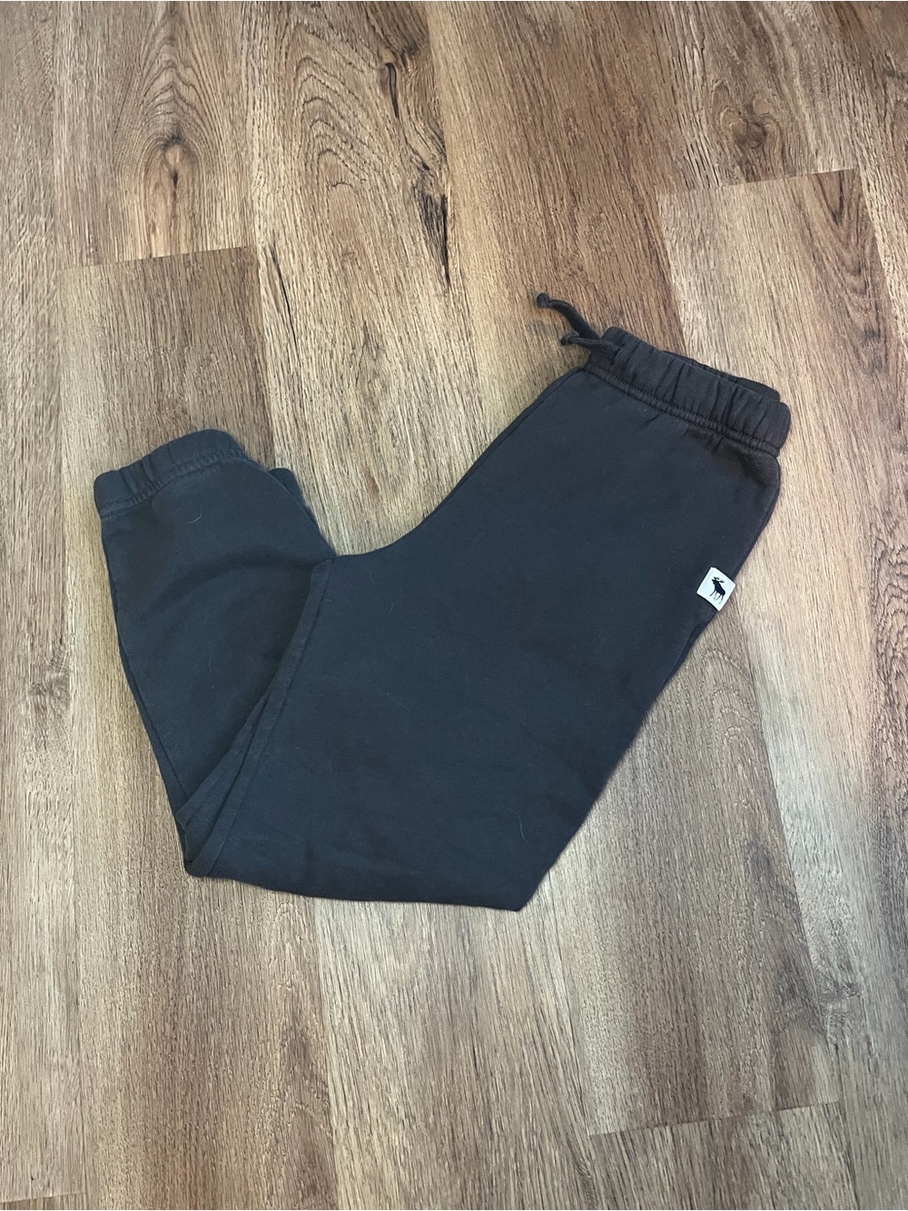 GUC Abercrombie & Fitch kids' essential icon jogger pants - black 7/8
